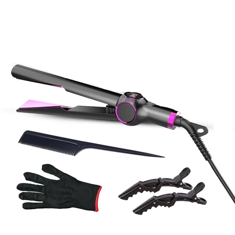 Shtain New Professional Hair Iron Flat Fast Warm-up Straightening Iron 2-in-1 Hair Straightener Hair Curler Ceramic Hair Flat With Plate