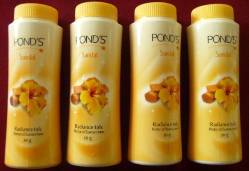 4 X Ponds Dreamflower Magic Sandalwood Talc Radiance Face Talcum Powder 15g X 4 = 60gm by Ponds