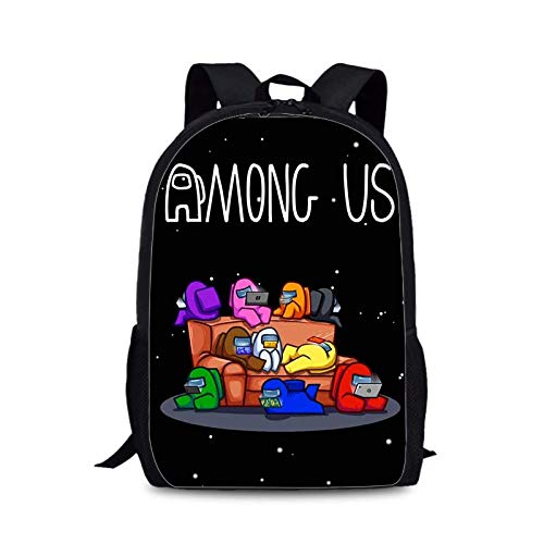 GoodLuck97Among us Backpack Student Bookbag Shcool Bags for Kids Boys Girls Game Fans Gifts… (Color 4)