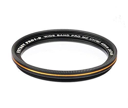 Fotasy 40mm Ultra Slim UV Protection Lens Filter, Nano Coatings MRC Multi Resistant Coating Oil Water Scratch, 16 Layers Multicoated 40mm UV Filter