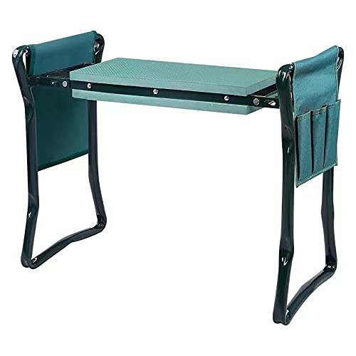 Aeridok HearCare shuda Garden Kneeler and Seat with Thicken & Widen Soft Kneeling Pad, Foldable Garden Stool Bonus 1 Tool Pouches, Sturdy Garden Tools Garden Accessories, Ideal Gifts for Gardener