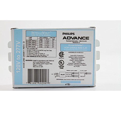 Advance Smartmate ICF2S42M2LD Electronic CFL Ballast, 2 x 42W