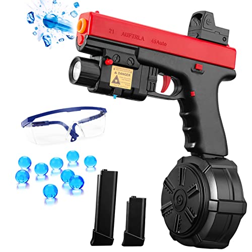 IPEAIN Full Auto Gel Ball Blaster Kit, JM-X2 Splatter Ball Blaster with 10,000 Water Beads, Backyard Fun and Outdoor Games for Boys and Girls Ages 14+