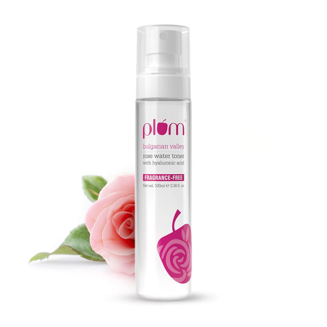 Plum Bulgarian Valley Rose water Toner For Face | With Hyaluronic Acid & Bulgarian Rose Extracts | Tightens Pores | Instantly Hydrates | Balances pH Levels | Alcohol-Free | Non-Drying | Soft Spray Format | All Skin types | 100 ml