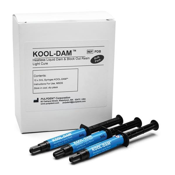 Pulpdent CorpPulpdent PDB Kool-Dam Heatless Liquid Light Cure Dam Material Bulk Kit 10/Pk 3 mL