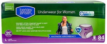 berkley jensenBerkley Jensen Incontinence Underwear for Women with Maximum Absorbency, Size Large, 84 ct.