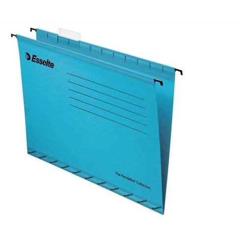 Esselte Classic Suspension File Reinforced Foolscap File Blue Ref 90334 Pack 25 127578