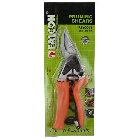 Falcon Steel Pruning Shears Revocut (28 cm x 10.5 cm x 2 cm, Orange)