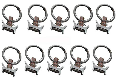 BonberlandBonberland Single Stud Fitting with Stainless Steel Ring for L Track/Airline Track-10Packs