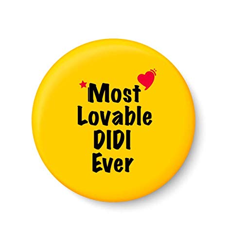 PEACOCKRIDE Most Lovable DIDI Ever I Raksha Bandhan Gifts Pin Badge (Metal, Multicolor, 37mm)