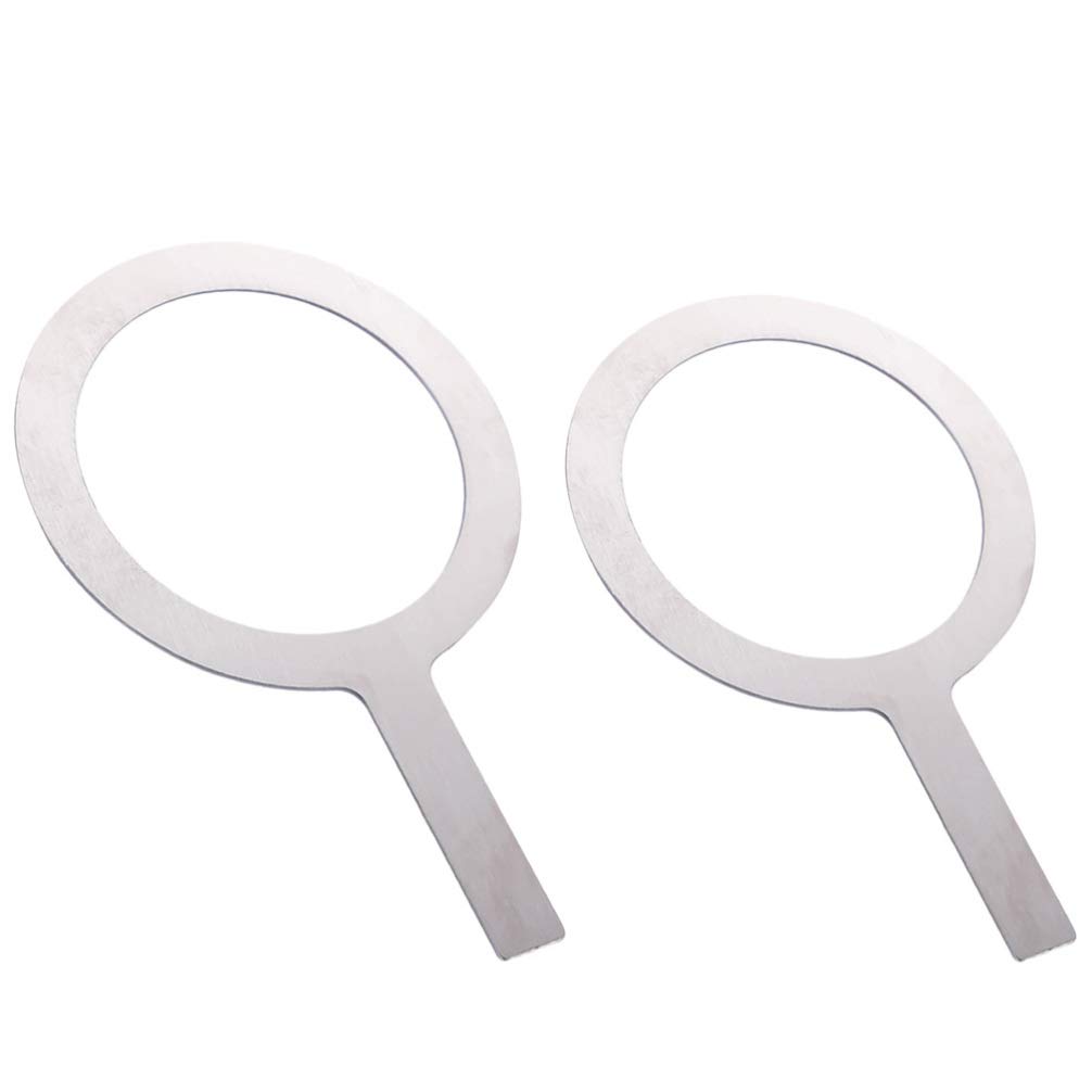 Hemoton 2pcs Creme Brulee Cup Scald Proof Baking Milk Rings Milk Cup Rim Washer Gaskets Stainless Steel Silver