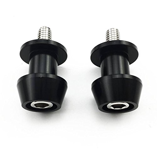 TESWNE8mm CNC Swingarm Spools Slider Bobbin For Yamaha YZF R3 R6 R6S R1 (Black)