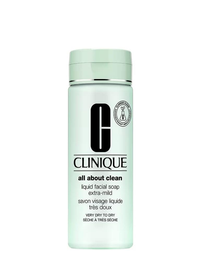 Clinique Liquid Facial Soap Extra Mild, Very Dry to Dry for Unisex, 6.7 oz