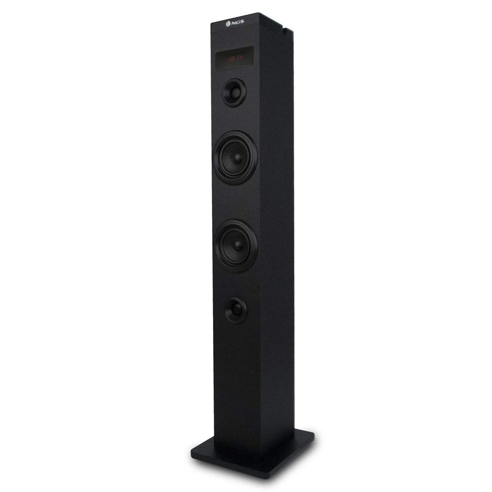 NGS SKY CHARM - 50W Bluetooth Sound Tower with Remote control, Optical Input, USB, FM Radio and AUX IN (Black Colour)