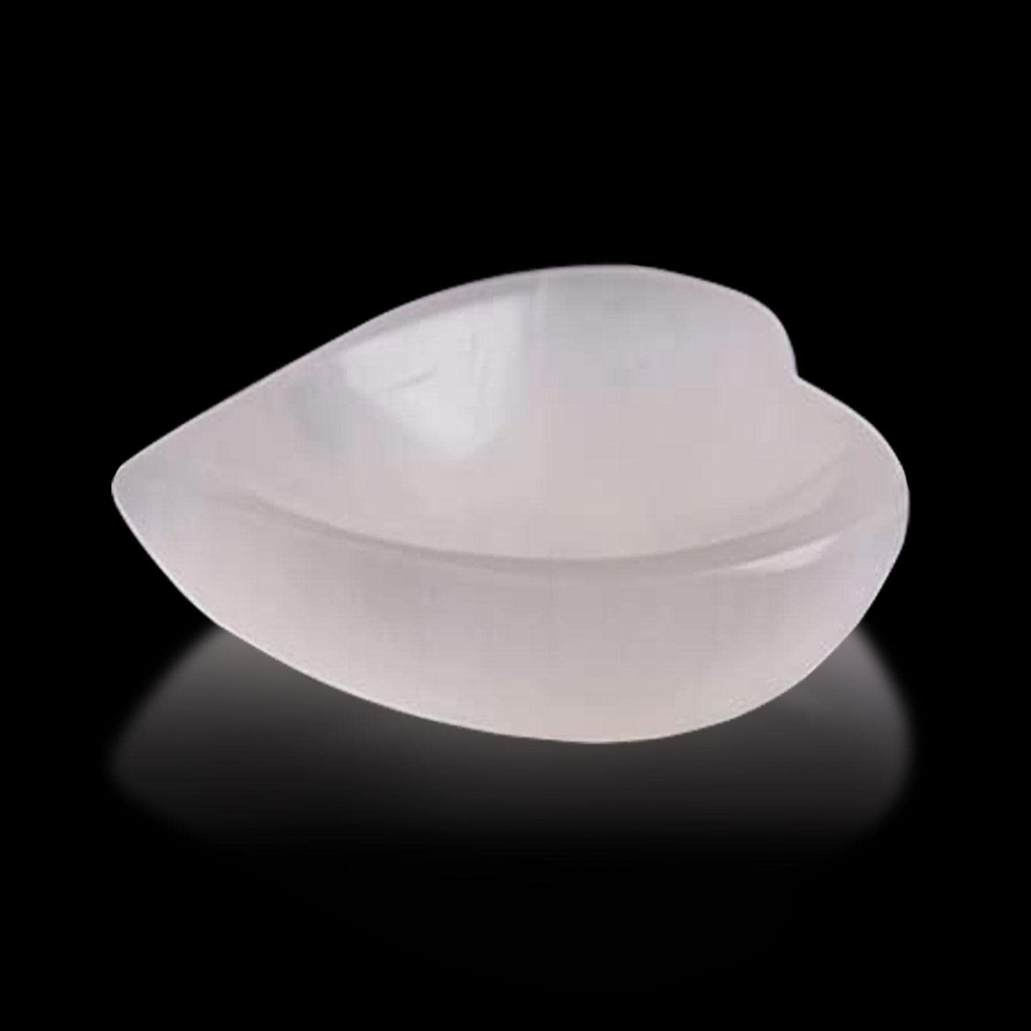 NORTHLANDZ Natural Selenite Bowl Heart Shape Selenite Crystal - 10 cm for Reiki Healing Meditation Decoration