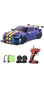 iBlivers RC Drift Car, 1:14 Remote Control Car 4WD Drift GT RC Cars Vehicle High Speed Racing RC ...