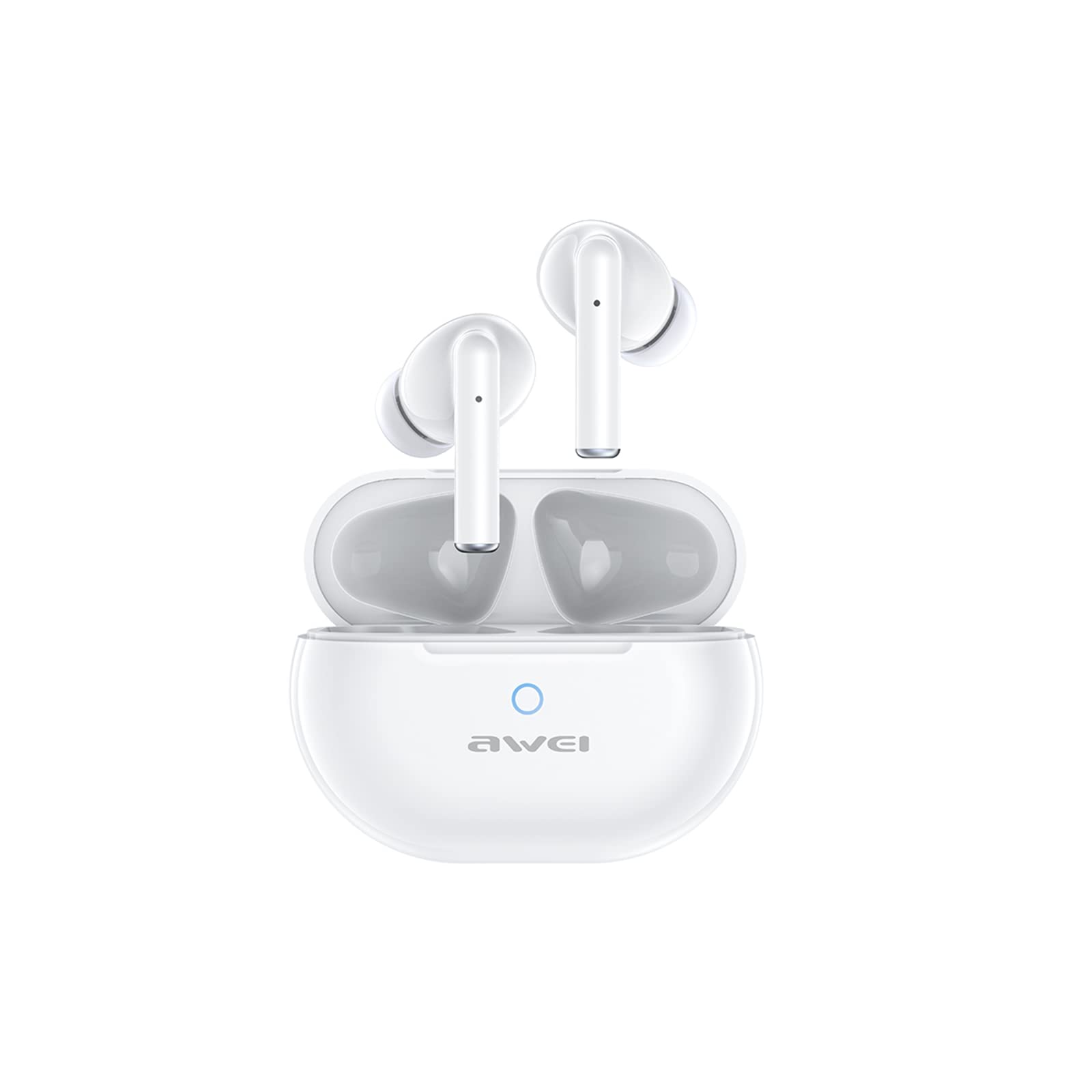 aweiT61 Wireless Bluetooth Earbuds - Noise Cancelling Earbuds for iPhone and Android - Waterproof and Gaming Earbuds with Microphone - Noise Canceling Earbuds Wireless(White)