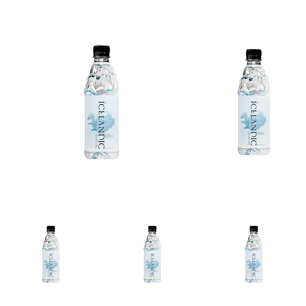 Icelandic GlacialNatural Spring Water, 500 Milliliter, Sample Size (Pack of 5)