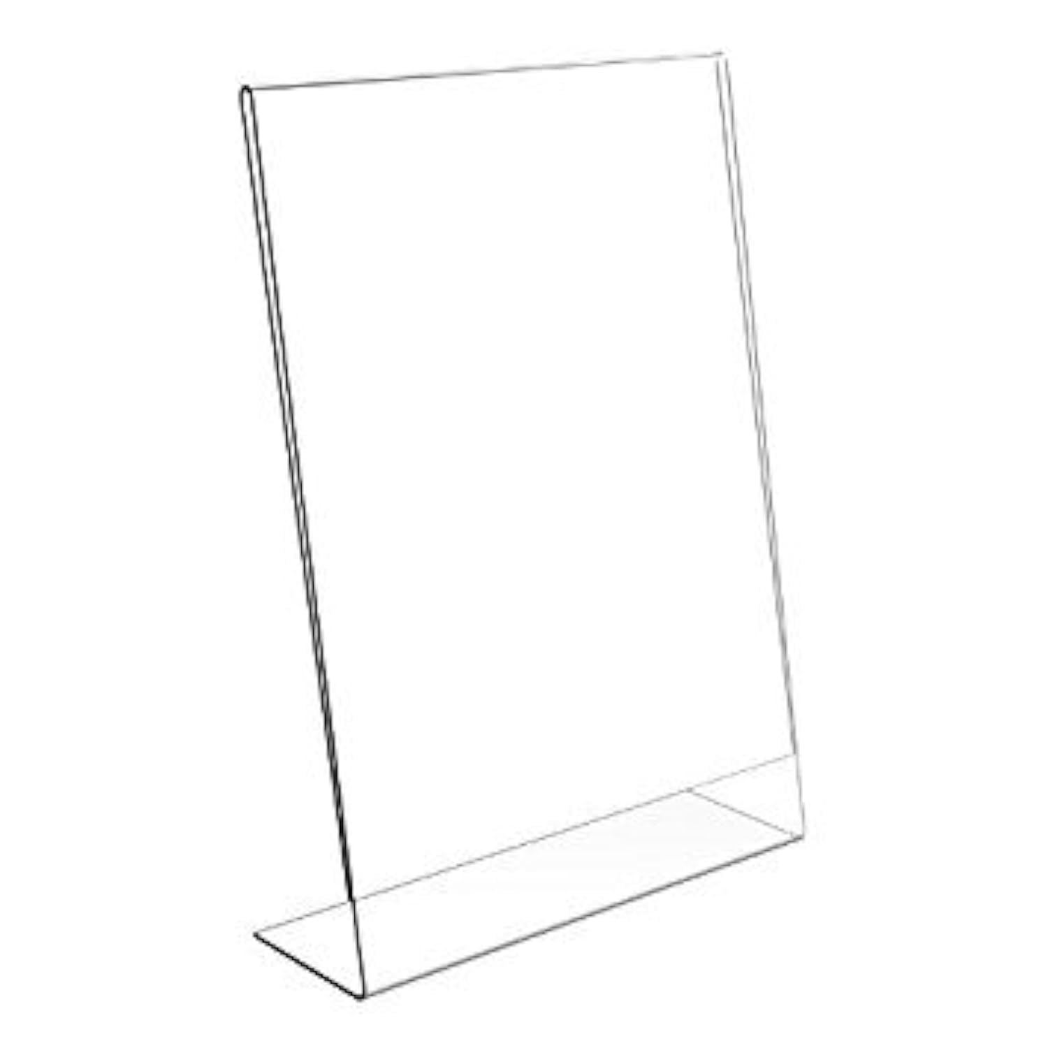 bpaA4 Acrylic Portrait Counter Poster Display Stand - Clear