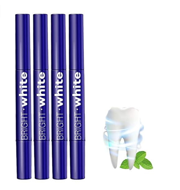 Whitening teeth pencil about 10 times of use, effective painless, insensitive, suitable for travel, easy to use, beautiful white smile, natural minty taste (3ML, Purple)