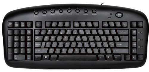 Ergonomic Left Handed Keyboard for Business/Accounting - 8 Multimedia Hotkeys - Eliminates RSI and Carpal Tunnel - Patented Natural_A Keycaps to Reduce Back and Shoulder Strain to Improve Posture