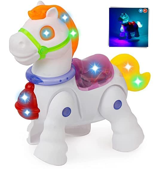 MKY® Cute Dony Light and Sound Animal Toy Walking Animal (Multicolor)