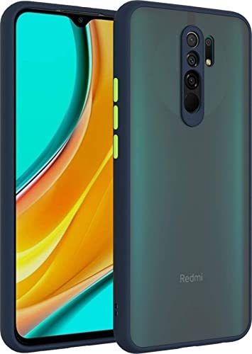 Redmi 9 Prime Smoke Silicone Back Matte Cover Case || Full Body and Camera Protection Back Cover case || Anti-Slip Grip || Blue Pack of- 2 Colour by Rakesh Mobile