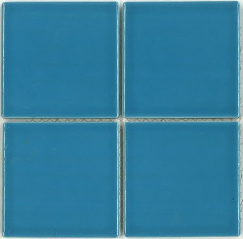 Porcelain Swimming Pool Waterline Tile - VIPS-813 SKY BLUE 3" X 3" 1.08 SQ FT Sheet, Pack of 2,