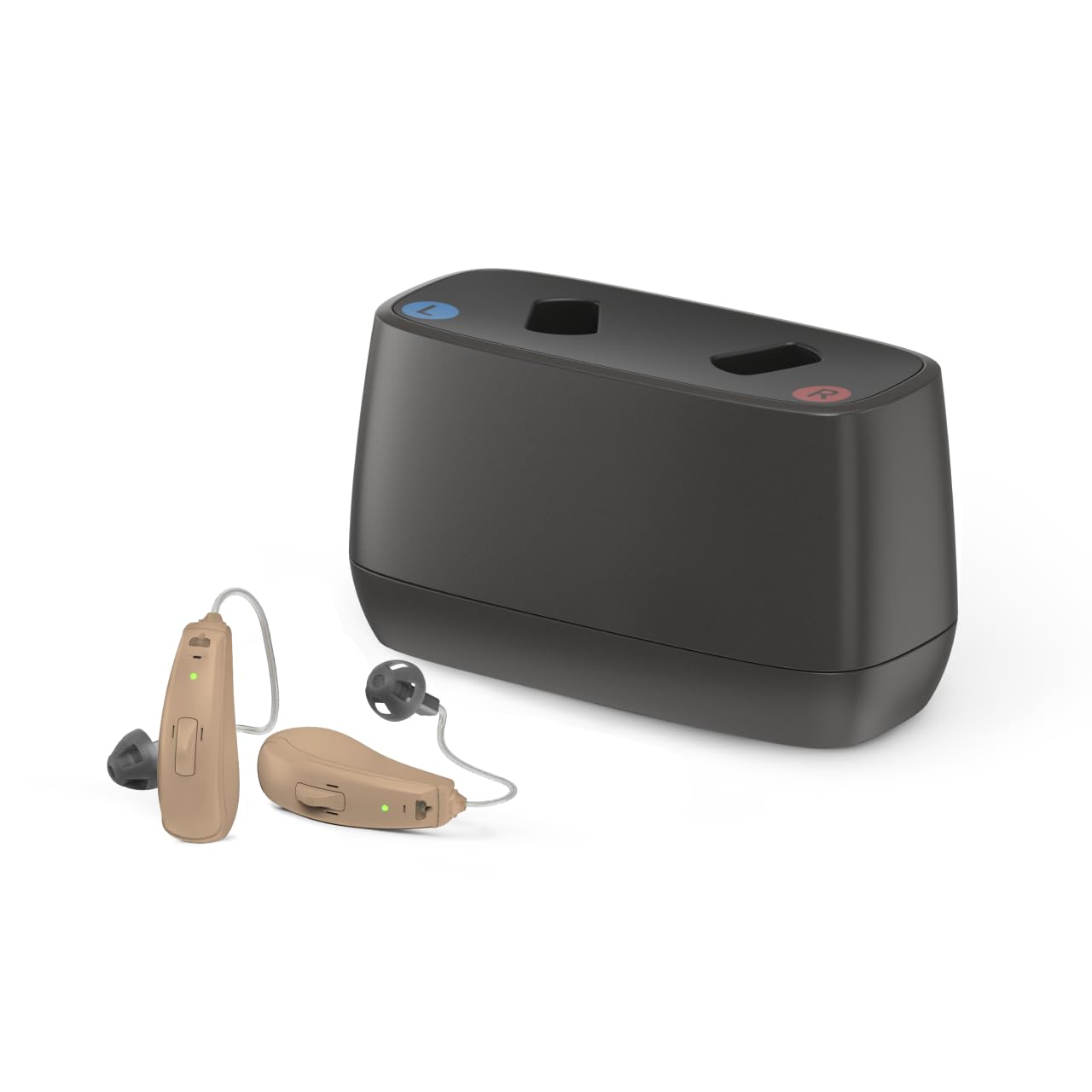 Jabra Enhance Select 50R OTC Hearing Aids, Audiology Team Care Included, Bluetooth Streaming for Calls, Music, Media for iOS & Android, Nearly Invisible & Comfortable, Noise Reduction - Beige