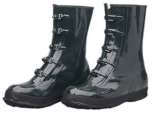 Liberty Glove & Safety 152007 DuraWear Rubber Fabric Lined Protective Arctic Men's Boot with 5 Buckles, Size 07, Black