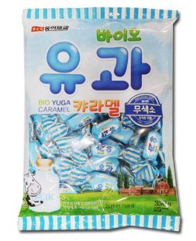 Korean Assorted Popular Fruit Flavored Candy Pieces (Bio Milk Soft Caramel 350g)