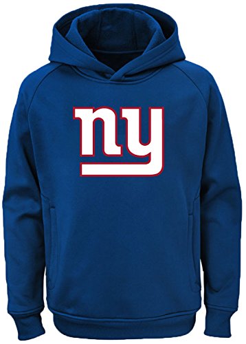 Outerstuff NFL Youth Team Color Performance Primary Logo Pullover Sweatshirt Hoodie (Large 14/16, New York Giants)