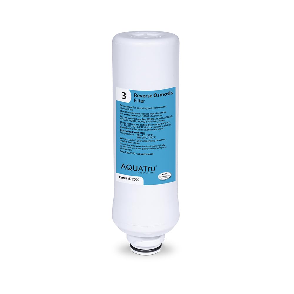 AquaTru - Replacement Reverse Osmosis Filter (Stage 3) for Countertop Reverse Osmosis Water Filter Purification System (AquaTru Classic, Connect & Under Sink AquaTru Water Purifier Filter)