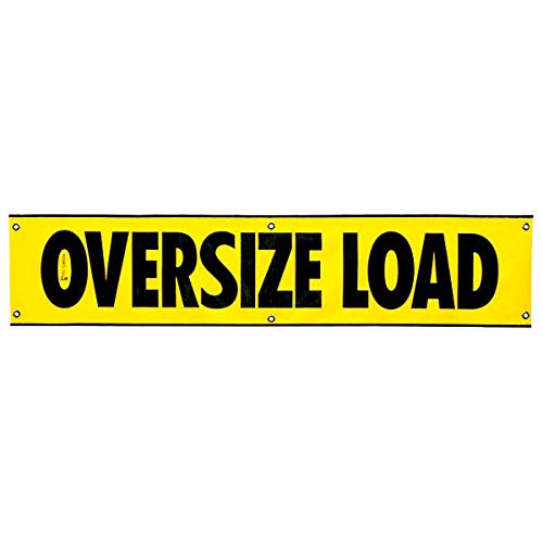 Vinyl Reflective Oversize Load Banner with Grommets 18 Inch x 84 Inch