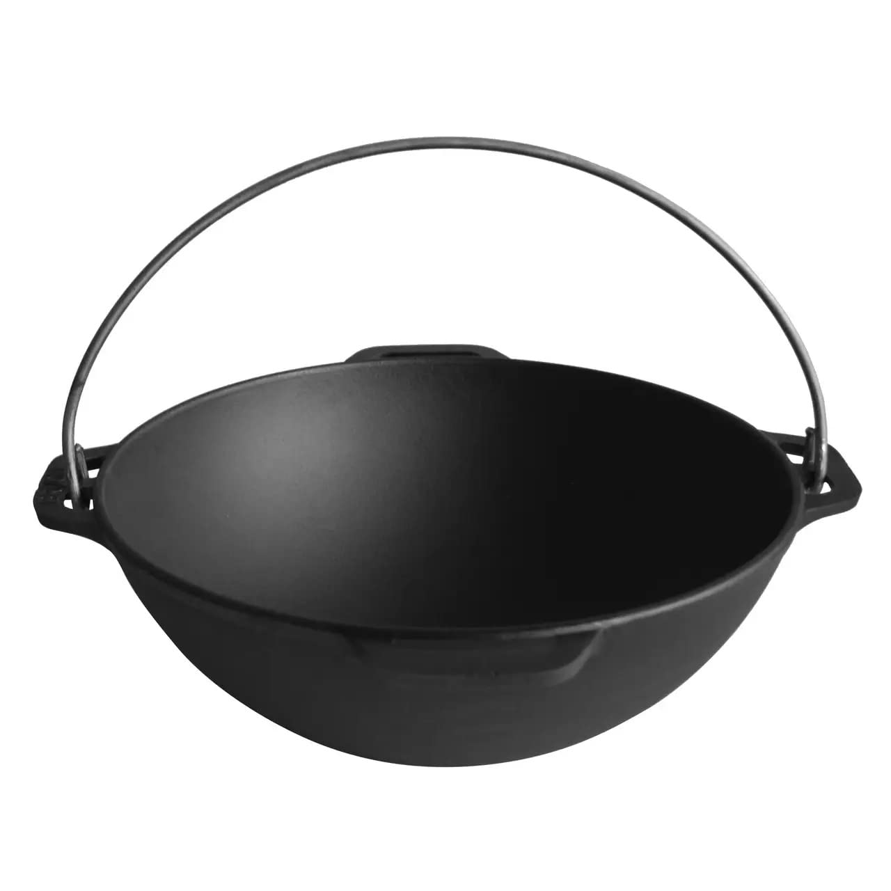 CKG Kazan Mangal Uzbek 12 L Cast Iron Pot Plov Pilaf Making Cookware Insulated Double Handle Dish Heavy Duty Oven with Lid Frying Dutch Pan