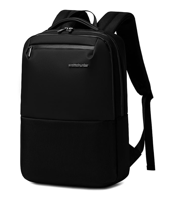 Arctic Hunter Slim Laptop backpack Stylish Premium lightweight Business 16L Laptop Backpack for 15.6-inch Laptop Water Resistant Backpack for Men Women Daily Office College Commuting,Black