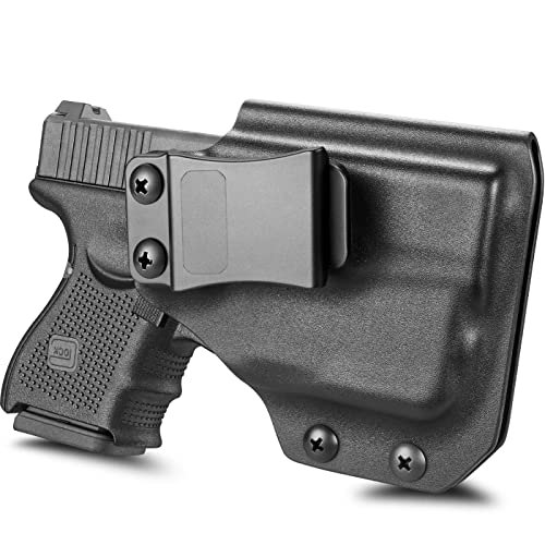 Holster Compatible with Glock 26 27 28 33 w/TLR-6 -Optic Cut- Inside Waistband Concealed Carry Holster for G26 G27 G33 with TLR-6, Adj. Cant, Adj. Retention, Fit 1.5'' 1.75'' Wide Belt