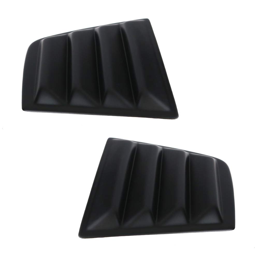 IKON MOTORSPORTS | Side Louver Compatible With 2011-2020 Dodge Charger | V2 Style Matte Black PP Window Vents Guards | 2012 2013 2014 2015 2016 2017 2018 2019