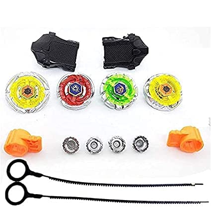 Metal Fusion Beyblad Indoor Pack of 1 for Kids Boys and Girls Baby Spinning Beyblad Toy, Plastic Compatible Multi Special Beyblad Combo Set(4D Bey Blad)