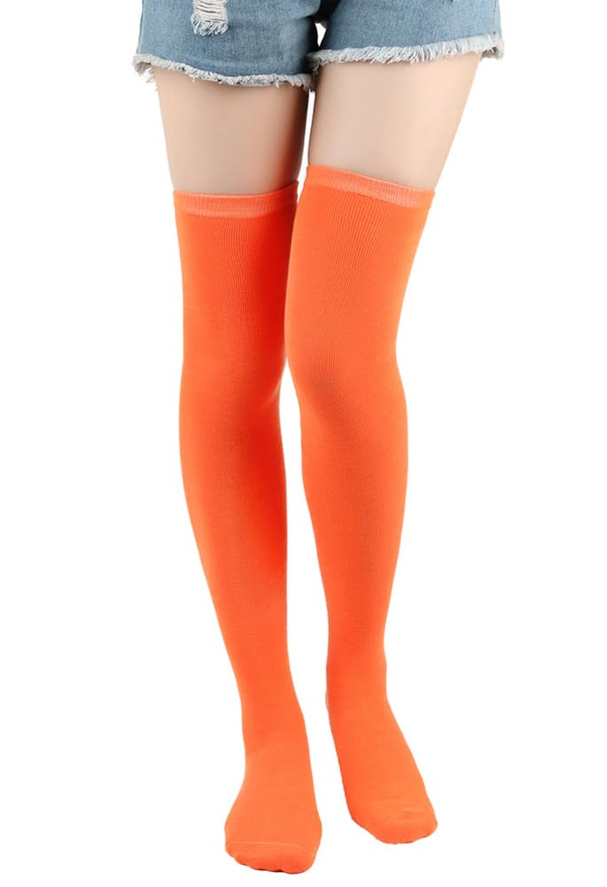 SportsWell Women Girls Adult Costume Stockings Over Knee Stretchy Long Socks Halloween Cosplay Knee High Hosiery