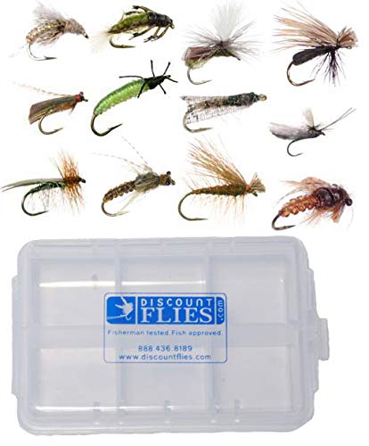 Caddis Fly Collection - 12 Trout Flies + Fly Box