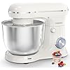 COOKINO Electric Stand Mixer,660W 10 Speeds Tilt-Head Food Mixer, 3-IN-1 Kitchen Mixer for Daily Cooks with 6 QT Bowl,Dough Hook, Beater, Whisk (Almond Cream)