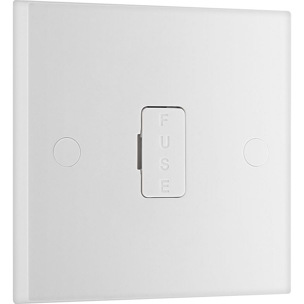 BG Electrical 952-0J Unswitched Connection Unit, White Moulded, 13 Amp, 8.6 cm*3.0 cm*8.6 cm