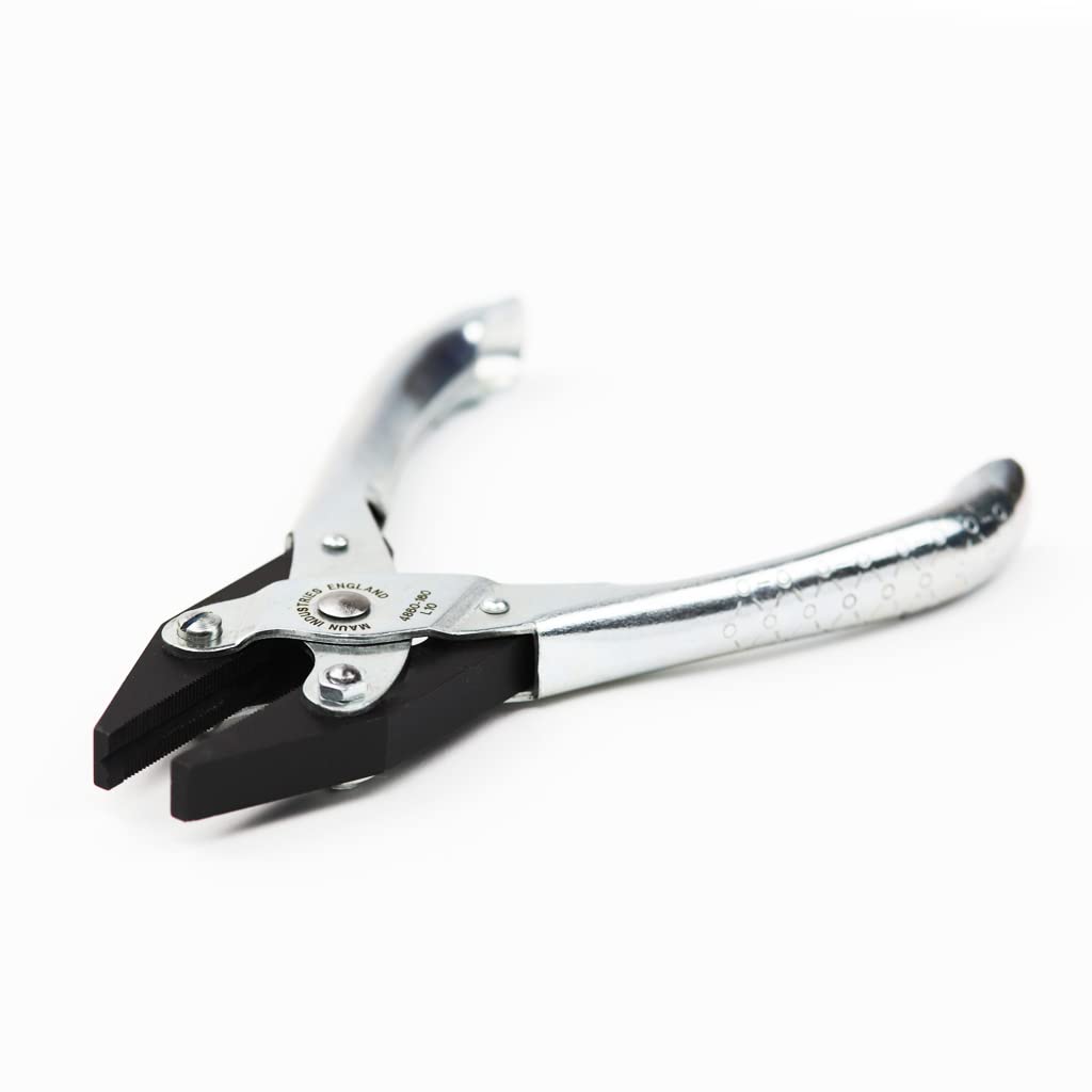 Maun4870-140 Smooth Jaws Flat Nose Parallel Plier 140 mm | Smooth Parallel Jaws for A Firm Grip without Damage | Open Throat to Hold Wire and Rod | Professional Quality