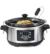 Hamilton Beach Portable 6 Quart Set & Forget Digital Programmable Slow Cooker Lock, Dishwasher Sa...