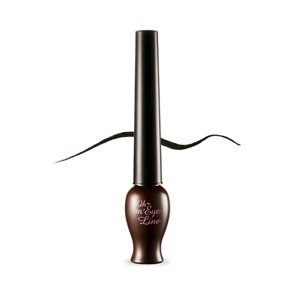 ETUDEOH M'EYE LINE NEW 5 ml - Brown, Intense Precision Liquid Eyeliner, Vivid, Deep Color, Smudge Proof, Long Lasting, Korean Makeup