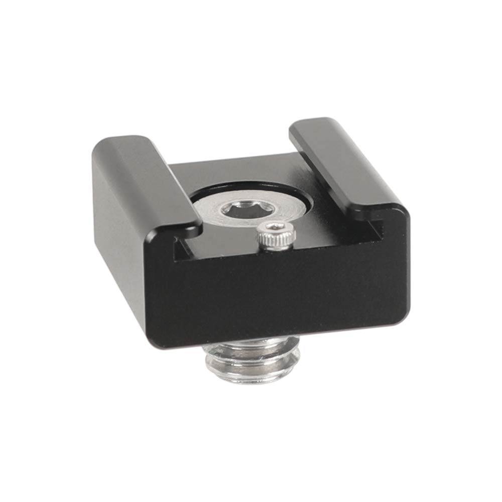 CAMVATE3/8"-16 Cold Shoe Mount Adapter with Locating Pins Compatible for ARRI Standard Mounting Points