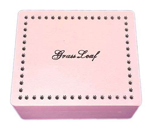 GRASSLEAF LARGE WOODEN ROLLING BOX ROLL BOX SMOKING FOR YOUR SMOKING ACCESSORIES (PINK)