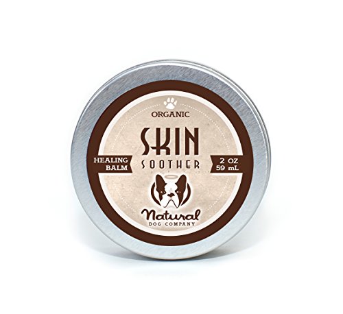 Natural dog company SKIN SOOTHER - Organic, Vegan Healing Balm - Hot Spots, Bacterial Folliculitis, Dermatitis, Alopecia, Dry Flaky Skin - 2oz/59ml