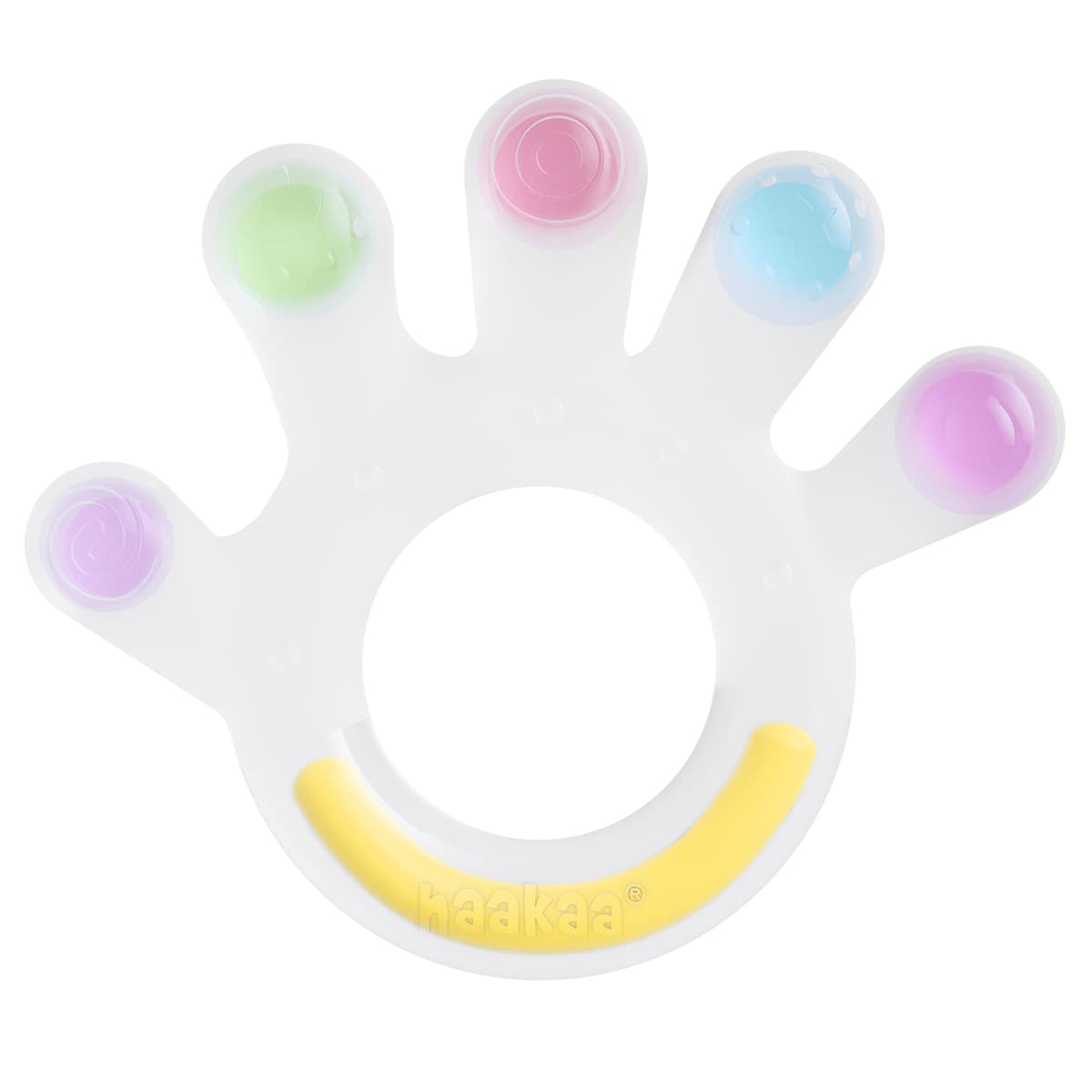 haakaaTeethers for Babies - Baby Teething Toys for Baby 3+ Month Silicone Colorful Palm Teether BPA Free